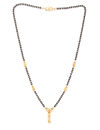 YouBella Black Gold-Plated Beaded Mangalsutra