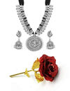 Valentine YouBella Jewellery Combo of Gold Plated Rose Flower and Jewellery Necklace Set for Girls/Women