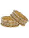 YouBella Stylish Traditional Jewellery Gold Plated and Pearl Bangle Set for Women (Golden)(YBBN_91053E)