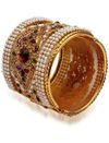 YouBella Stylish Traditional Jewellery Gold Plated Bangle Set for Women (Multi-Colour)(YBBN_91060)