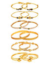 YouBella Golden Plated Bangle Set for Women (Golden )(YBBN_91148_2.4)