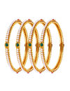 YouBella Pearl & Gold Combo Bangle Set For Women - Pack Of 6 (2.4)