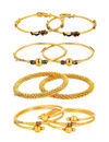 Valentine Gifts : YouBella Gold Plated Bangles Combo of 4 Bangles Jewellery for Girls/Women (2.4)