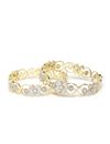 YouBella Jewellery Combo of 2 American Diamond Gold Plated Bracelet Bangles Set for Girls and Women (2.4)