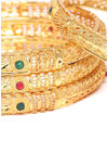 YouBella Stylish Traditional Jewellery Gold Plated Bangle Set for Women (Golden)(YBBN_91393_2.4)