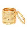 YouBella Stylish Traditional 1 gm Gold Jewellery Gold Plated Bangle Set for Women (Golden)(YBBN_91519_2.4)