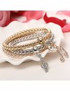 YouBella Crystal Bracelet Bangle Jewellery for Women(Silver and Rose Gold)