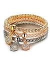 YouBella Jewellery Silver and Rose Gold Crystal Bracelet Bangle Jewellery for Girls and Women (Style - 6)