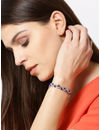 YouBella Jewellery AAA Swiss Zircon Silver Plated Stylish Latest Crystal Bracelet Bangle Jewellery for Girls and Women (Blue)