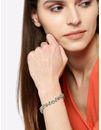 YouBella Silver-Plated Stone-Studded Cuff Bracelet