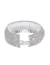 YouBella Silver Plated Stylish Latest Crystal Bracelet Bangle Jewellery for Girls and Women