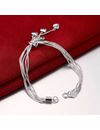 YouBella Stylish Latest Design Jewellery Silver Plated Charm Bracelet for Women (Silver) (YBBN_91651)