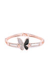 YouBella Peach-Coloured  Blue Rose Gold-Plated Stone-Studded Link Bracelet