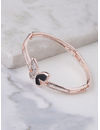 YouBella Peach-Coloured  Blue Rose Gold-Plated Stone-Studded Link Bracelet