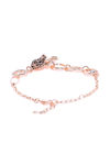 YouBella Peach-Coloured Rose Gold-Plated Stone-Studded Link Bracelet