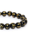 YouBella Black Gold-Plated Beaded Elasticated Dragon Shaped Bracelet