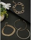 Women Set of 4 Gold-Plated Bracelets