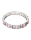 YouBella Jewellery Celebrity Inspired Silver Plated American Diamond Bangles for Girls and Women (Pink) (YBBN_91985) (2.4)