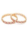 YouBella Jewellery for Women Celebrity Inspired Oxidised Gold Plated Ruby Bangles for Women and Girls (YBBN_92126) (2.4)