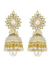 YouBella Traditional Copper Pearl White Jhumki Earrings for Women