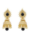 YouBella Traditional Copper Pearl Jhumki Earrings for Girls/Women (White) (Black)