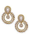 YouBella Jewellery Gold Plated Stud Earrings for Women (White) (YBEAR_3018_FON)