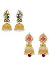 YouBella Special Combo of Gold Plated Dancing Peacock Pearl studded Jhumka Earrings for Girls and Women : Best Rakhi Gift Jewellery