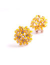 Valentine Gifts : YouBella Jewellery Presents Gracias Collection Floral Earrings for Girls and Women (Yellow)