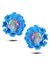 Youbella Jewellery Presents Gracias Collection Crystal Stud Earrings For Girls And Women (Blue)