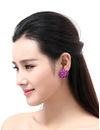 YouBella Crystal Purple Floral Fancy Earrings for Girls and Women