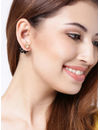 YouBella Black Gold-Plated Floral Double-Sided Studs