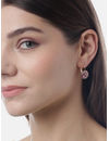 YouBella Pink Rose Gold-Plated Stone-Studded Circular Drop Earrings