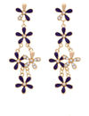 YouBella Jewellery Hanging Crystal Gold Plated Earrings for Girls and Women (Purple)