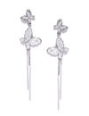 YouBella Fashion Jewellery Dangler Butterfly Earrings for Girls and Women (White)