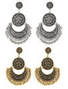 YouBella Jewellery Oxidised Afghani Combo Earrings For Girls and Women