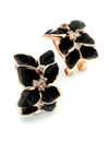 YouBella Golden Plated Stud Earrings for Women (Black & White)(YBEAR_32039)