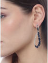 YouBella Silver Plated Fashion Stylish Fancy Party Wear Blue Earrings for Girl and Women