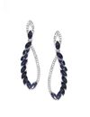 YouBella Silver Plated Fashion Stylish Fancy Party Wear Blue Earrings for Girl and Women