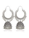 YouBella Stylish Party Wear Afghani Jewellery Oxidized Silver Jhumkis Earrings for Women (Silver)(YBEAR_32197)