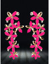 YouBella Jewellery Gold Plated Dangler Earrings for Girls and Women (Pink)