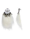 YouBella Jewellery Feather tassle Earings Earrings for Girls and Women (White)