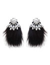 YouBella Gold Plated Feather Tassle Earrings Jewellery for Women (Black)