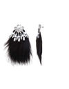 YouBella Gold Plated Feather Tassle Earrings Jewellery for Women (Black)