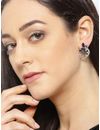 YouBella Jewellery Crystal Floral Earrings Combo For Girls and Women