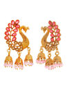 YouBella Jewellery Earings Gold Plated Pearl Jhumka/Jhumki Earrings for Girls and Women (Pink)