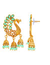 YouBella Gold Plated Pearl Jhumka/Jhumki Jewellery Earrings for Women (Sea Green)