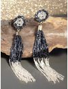 YouBella Jewellery Valentine Collection Celebrity Inspired Tassle Earrings for Girls and Women (blue-white)