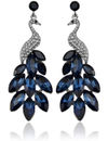 YouBella Jewellery Valentine Collection AAA Swiss Zircon Peacock Earings Fashion Earrings for Girls and Women (Blue)