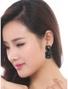 YouBella Base Metal Jewellery Stylish Latest Design Crystal Black Earrings for Girl's and Women's