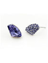 YouBella Jewellery Crystal Stud Earrings for Girls and Women (Purple)